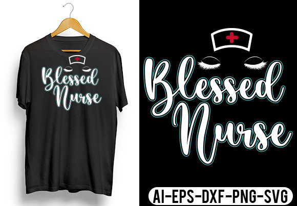 Blessed Nurse Tee Shirt: Graphics for Crafts