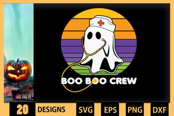 Boo Boo Crew Nurse Halloween Graphics for Crafts