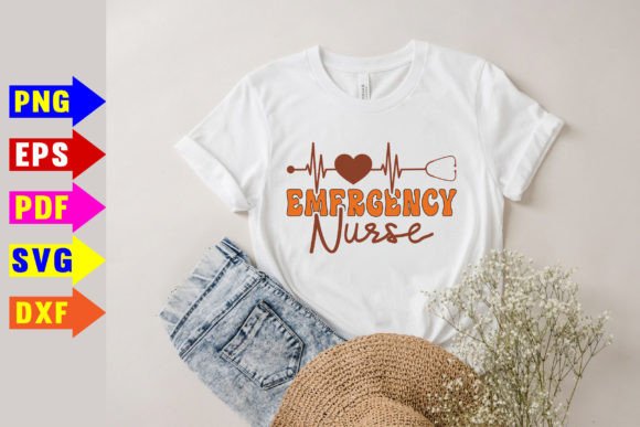 Emergency Nurse Svg, Nurse Svg Graphics for T-Shirt Designs