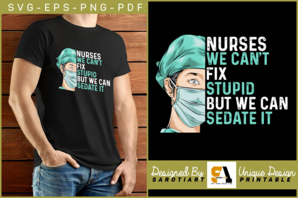 Funny Nurse Silhouette Graphics for Crafts