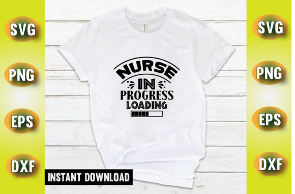 Nurse in Progress Loading: Graphics for Crafts