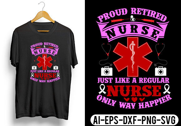Proud Retired Nurse Graphics for Crafts