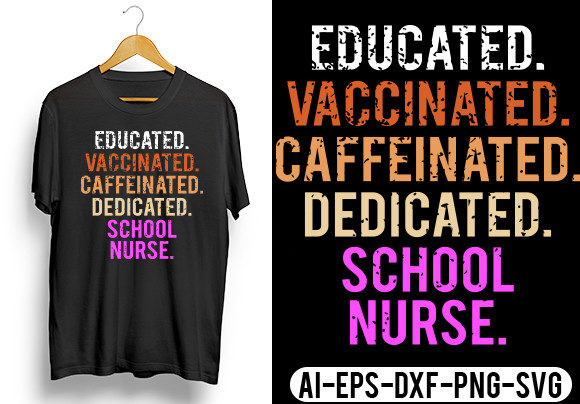 Reviewing the Educated Vaccinated Caffeinated T-shirt Design