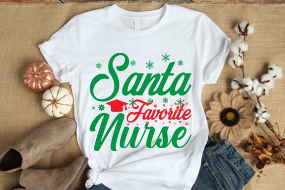 Santa Favorite Nurse SVG: Graphics for T-Shirt Designs