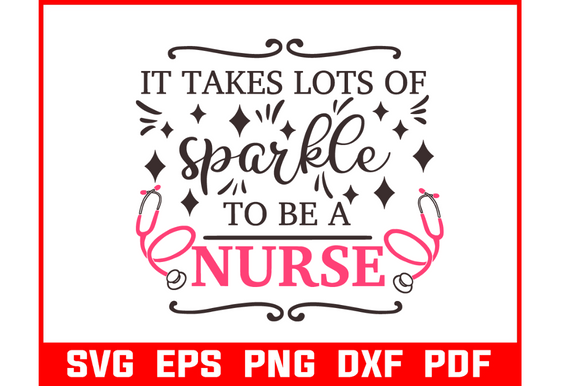 Sparkle Nurse Graphics for Crafts