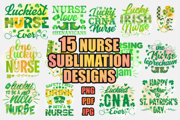 St Patricks Day Nurse Graphics for Crafts